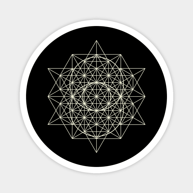 Flower of Life Star of David Sacred Geometry Magnet by The Dream Team